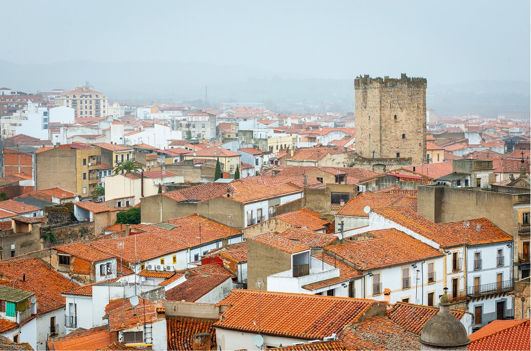 Vista de la parada Coria